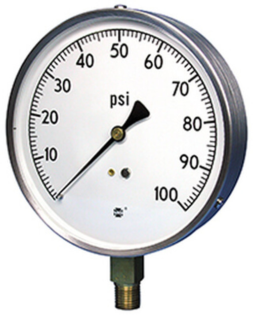 5105 Mechanical Contractors Pressure Gauge, 0 - 160 PSI (160812ANL)