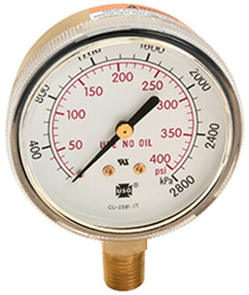 600 Compressed Gas/Welding Pressure Gauge, 0 - 200 PSI (164292A)