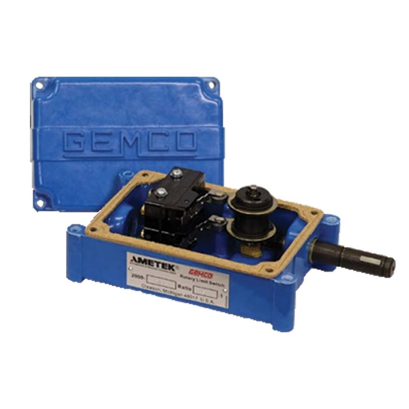 2000131B - Rotary  Limit Switch, NEMA 12,  General Purpose,  Fibralloy, Ratio 600 : 1, 2 Circuit,  SPDT,  2 Cam, Worm Gear