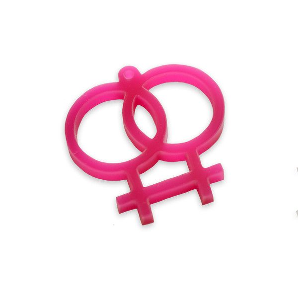 Gay female laser cut charm