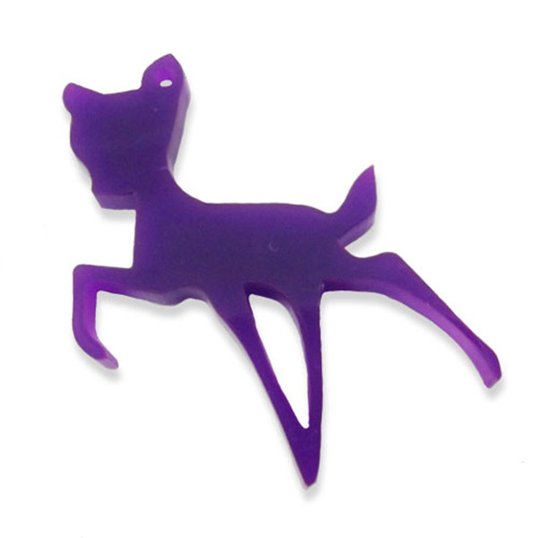 Jumping fawn laser cut charm