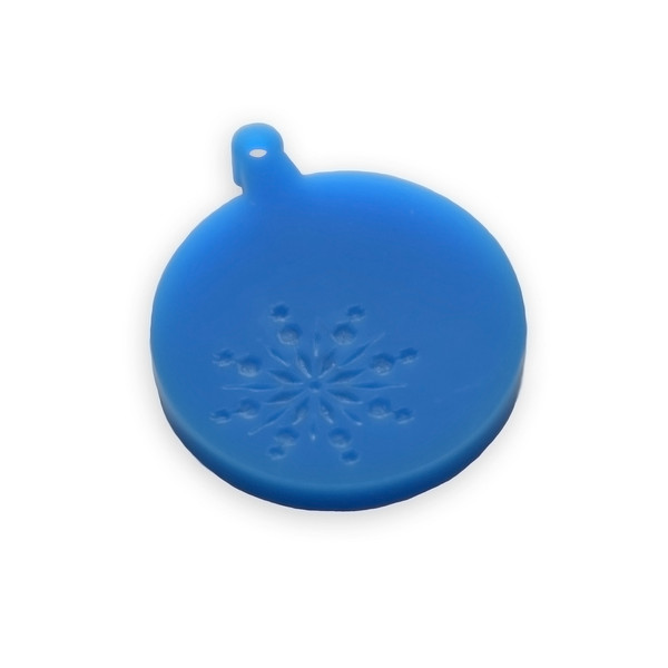 Snowflake christmas bauble laser cut charm