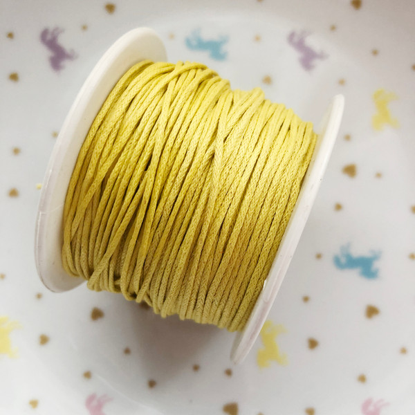 Yellow cotton wax cord