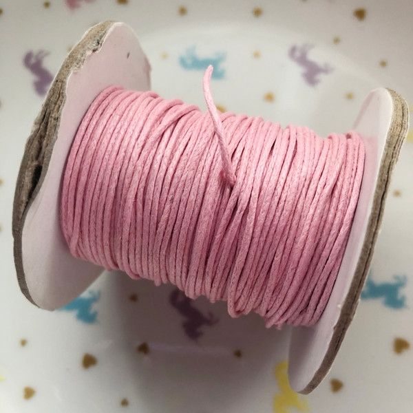 Light pink cotton wax cord