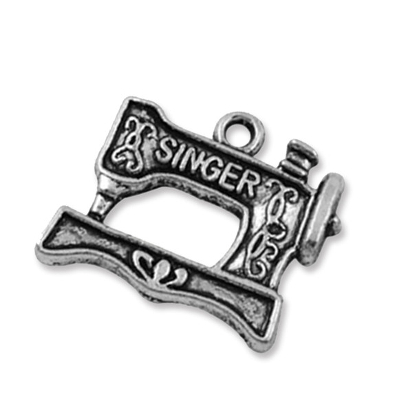 10 Singer sewing machine antique silver charms