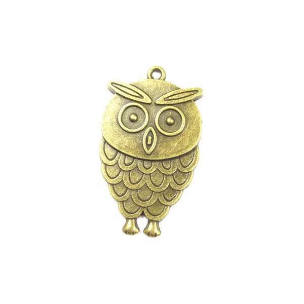 Medium owl charm 6, antique bronze