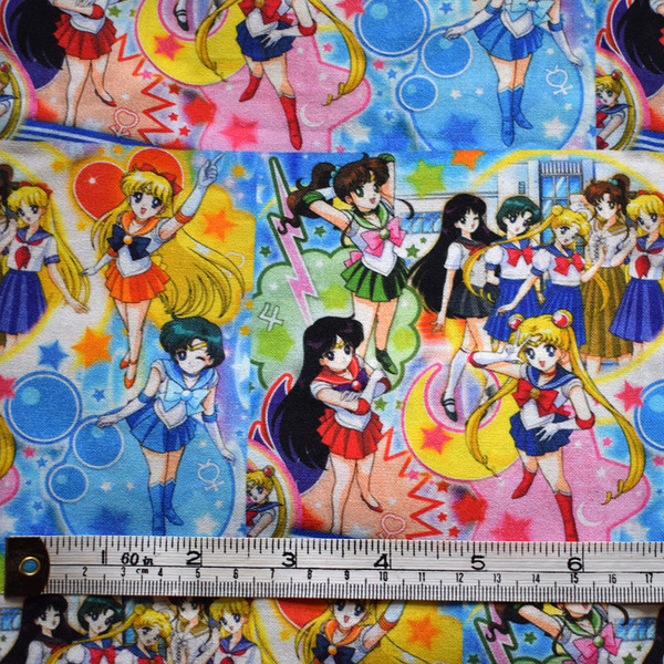 Sailor moon 100% cotton fabric