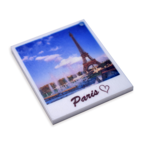 Paris polaroid printed charm, 4.5cm