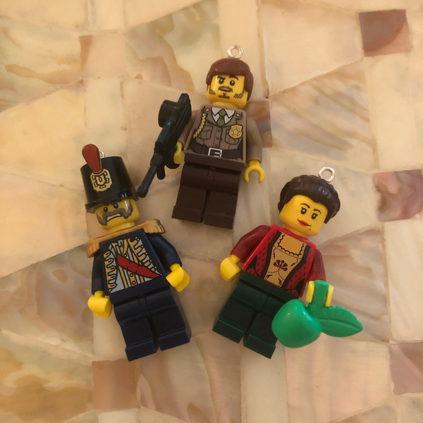 3 x official lego minifigure charms set 2