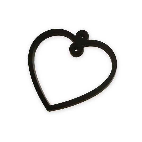 Heart frame with hanging loop, laser cut charm