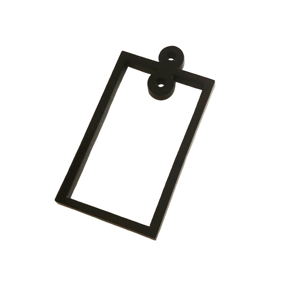 Rectangle frame with hanging loop, laser cut charm