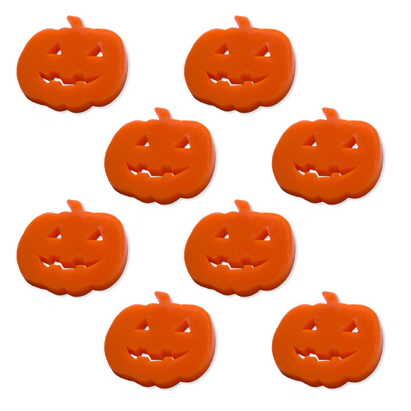 8 Pumpkin cabochons, laser cut