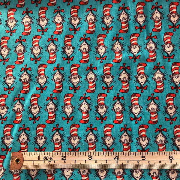 Cat in the hat 100% cotton fabric