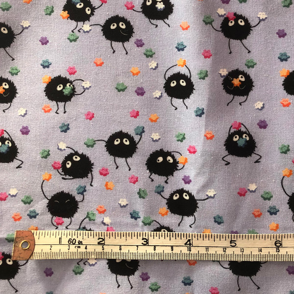 Soot Sprite Ghibli fabric offcut