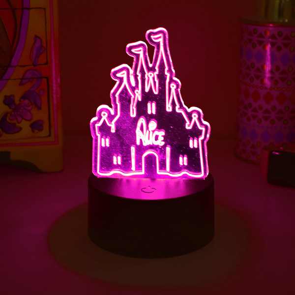 Princess castle custom colour change lamp & remore control