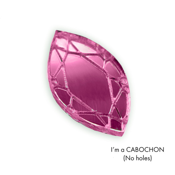 Cabochon Engraved marquise shape gem diamond