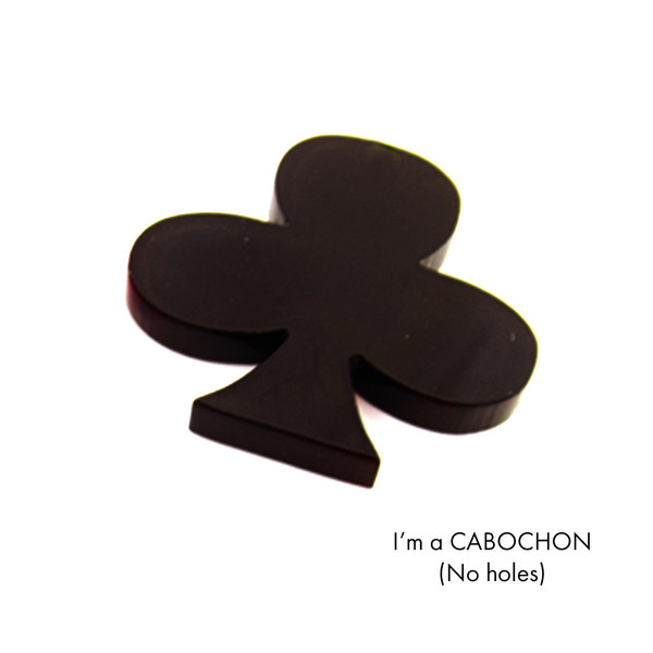 Cabochon Club (card suit) laser cut