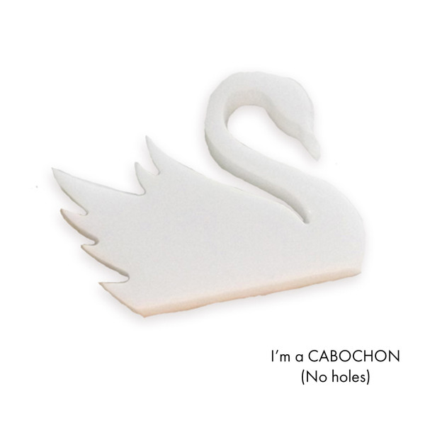 Cabochon Swan laser cut