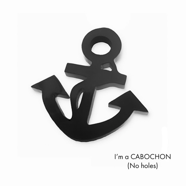 Cabochon Rounded anchor laser cut