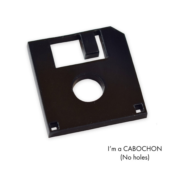 Cabochon Floppy disk laser cut