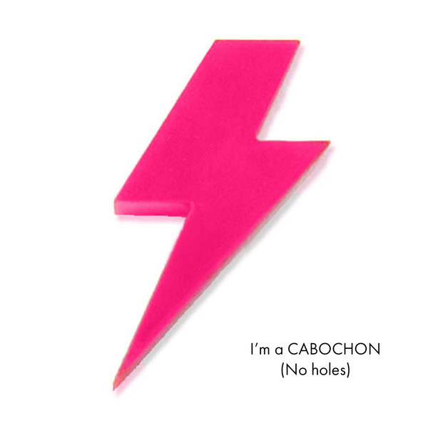Cabochon Lightning bolt laser cut