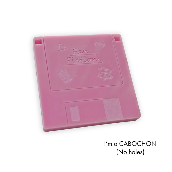 Cabochon Fan fiction floppy disk laser cut