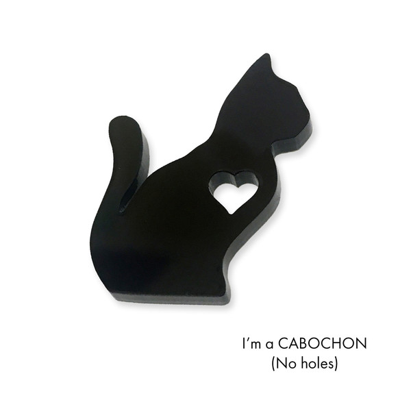 Cabochon Cat LOVE laser cut