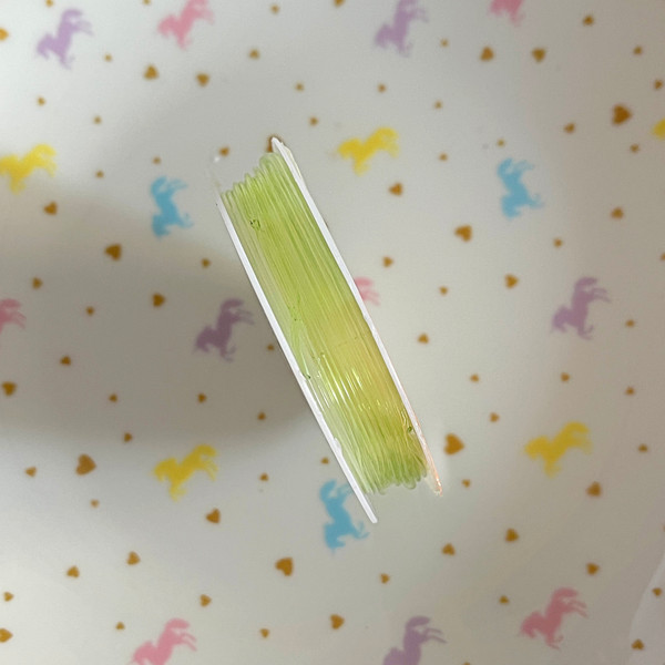 5M Lime green transparent elastic (1mm thick)