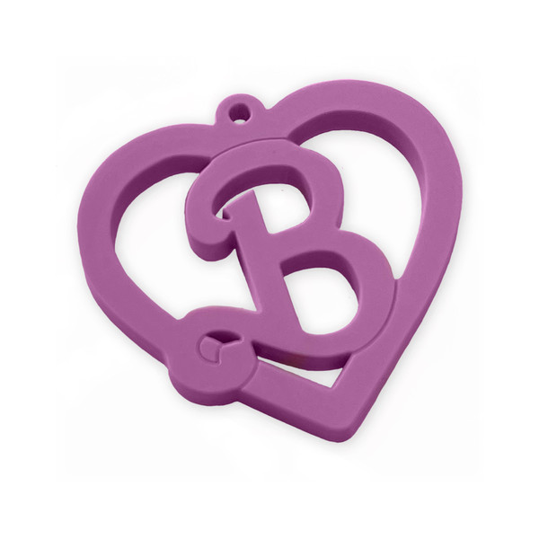 Barbie B heart laser cut charm
