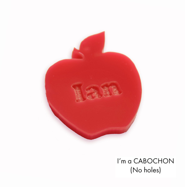 Cabochon Apple CUSTOM name word