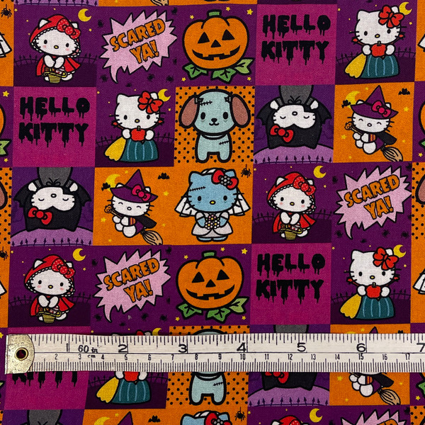 Spooky Hello Kitty 100% cotton fabric