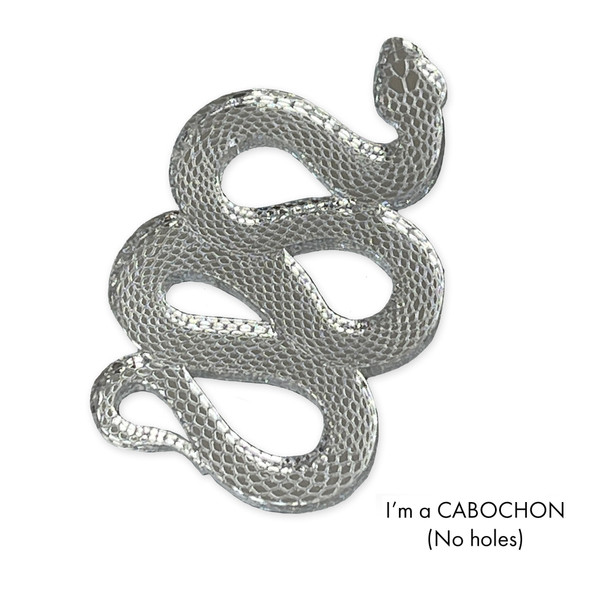 Cabochon Snake engraved Laser cut