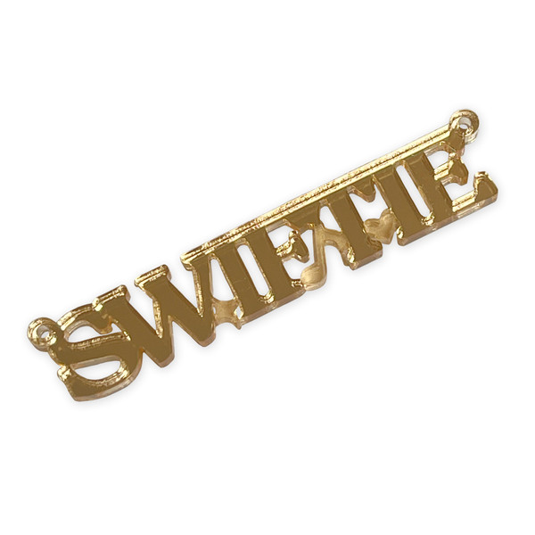 SWIFTIE Taylor Swift laser cut word charm