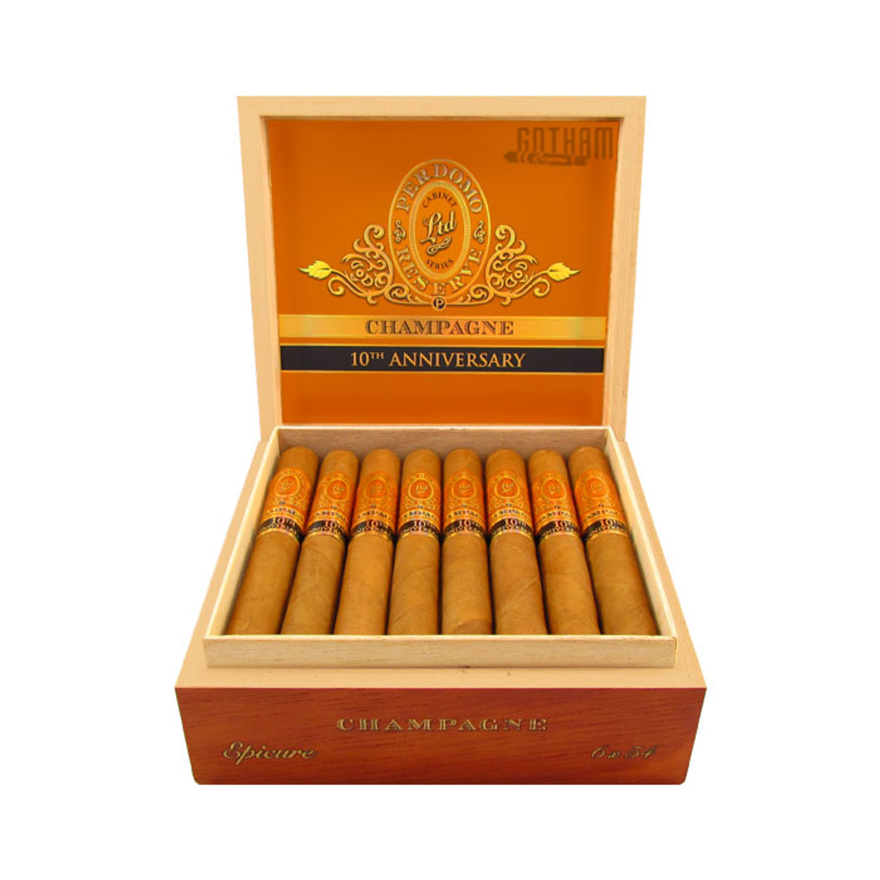 Perdomo 10th Anniversary Champagne Epicure Empty Wooden Box