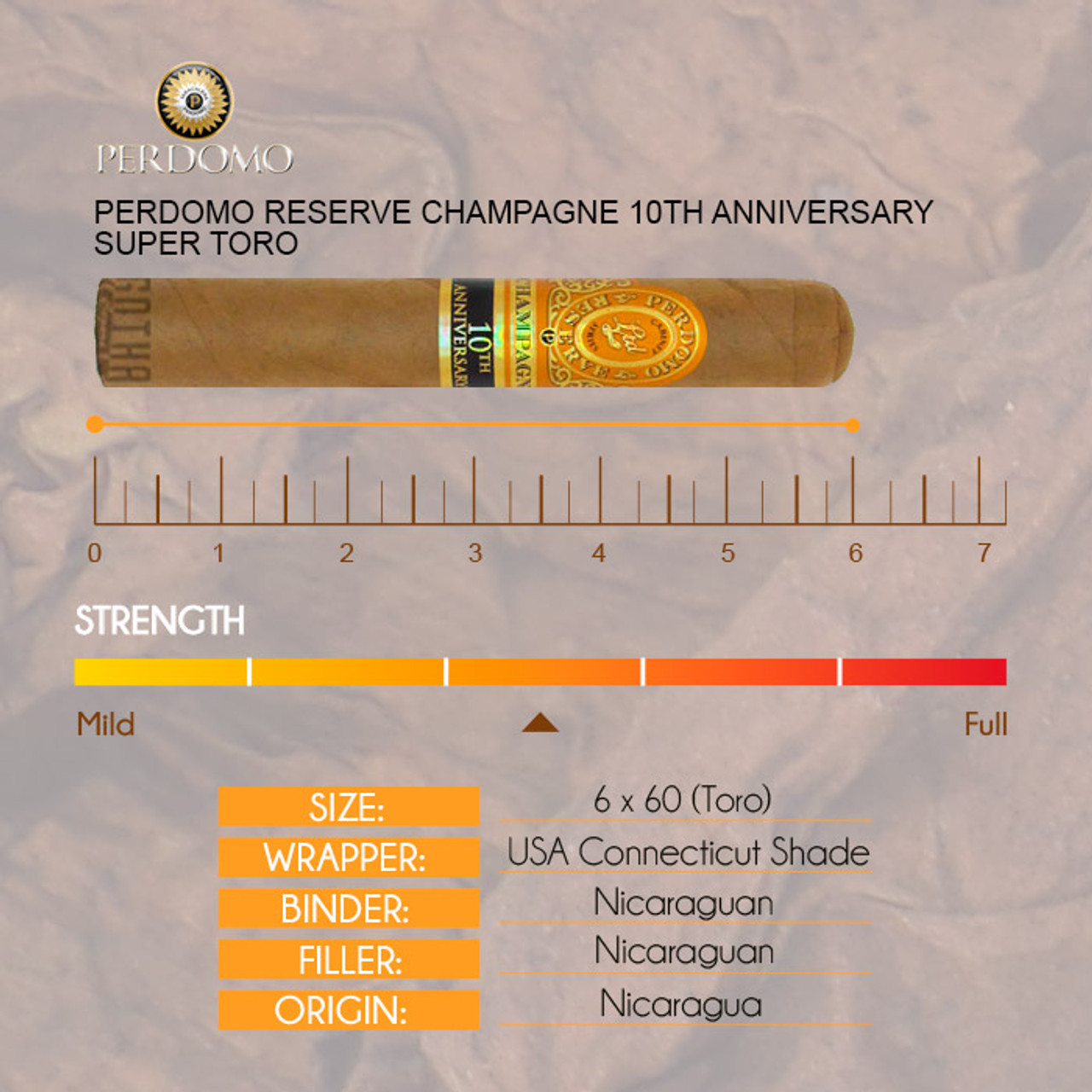 Perdomo Reserve Champagne 10th Anniversary Super Toro