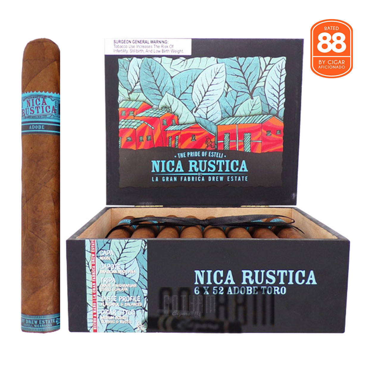 Nica Rustica Adobe Toro | Discount Prices at Gotham Cigars