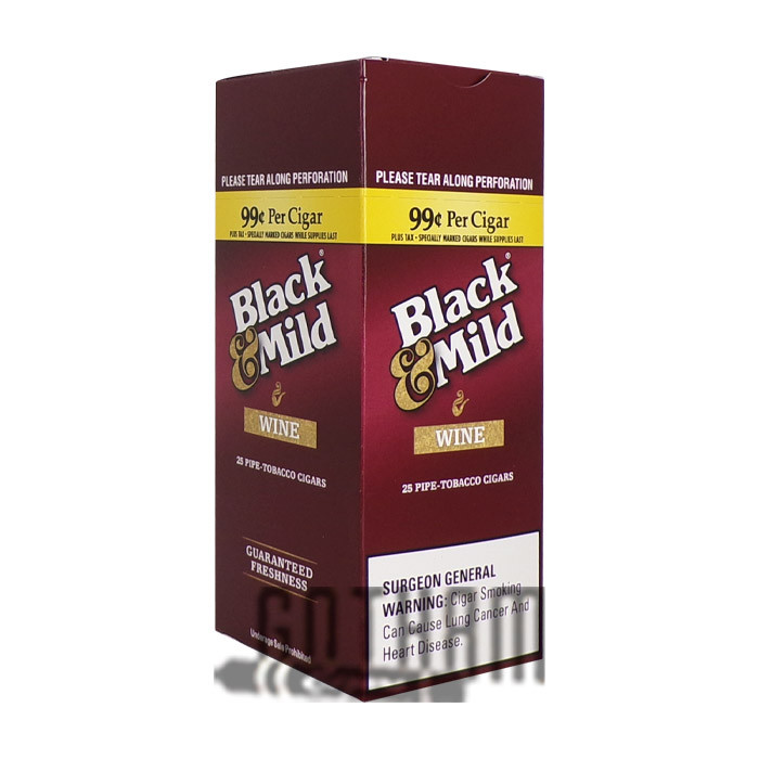 how much tobacco in a black and mild Middleton's & Cigars - Regular 10 packs of 5 Black & Mild Wine Cigars