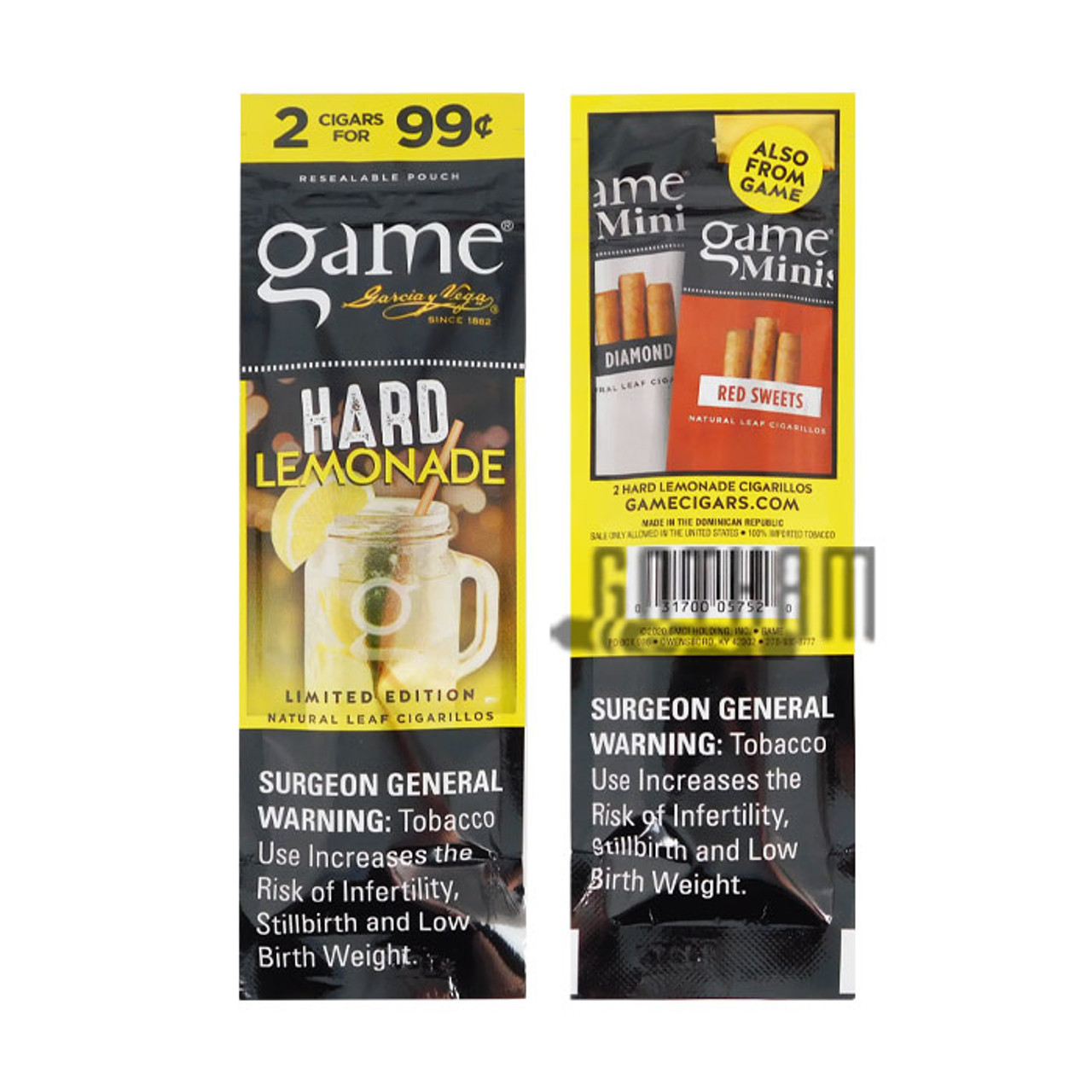 Game Cigarillos Hard Lemonade Gotham Cigars