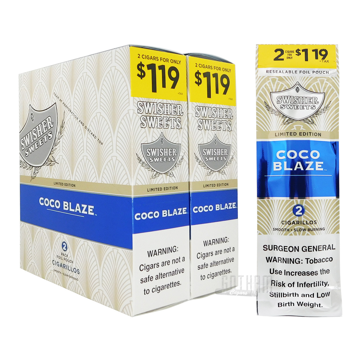 Swisher Sweets Cigarillos Coco Blaze | Gotham Cigars