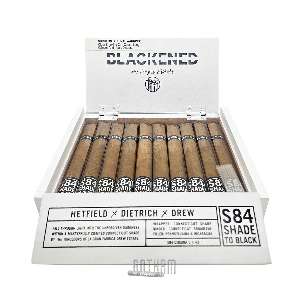 Blackened S84 Shade To Black Corona | Gotham Cigars