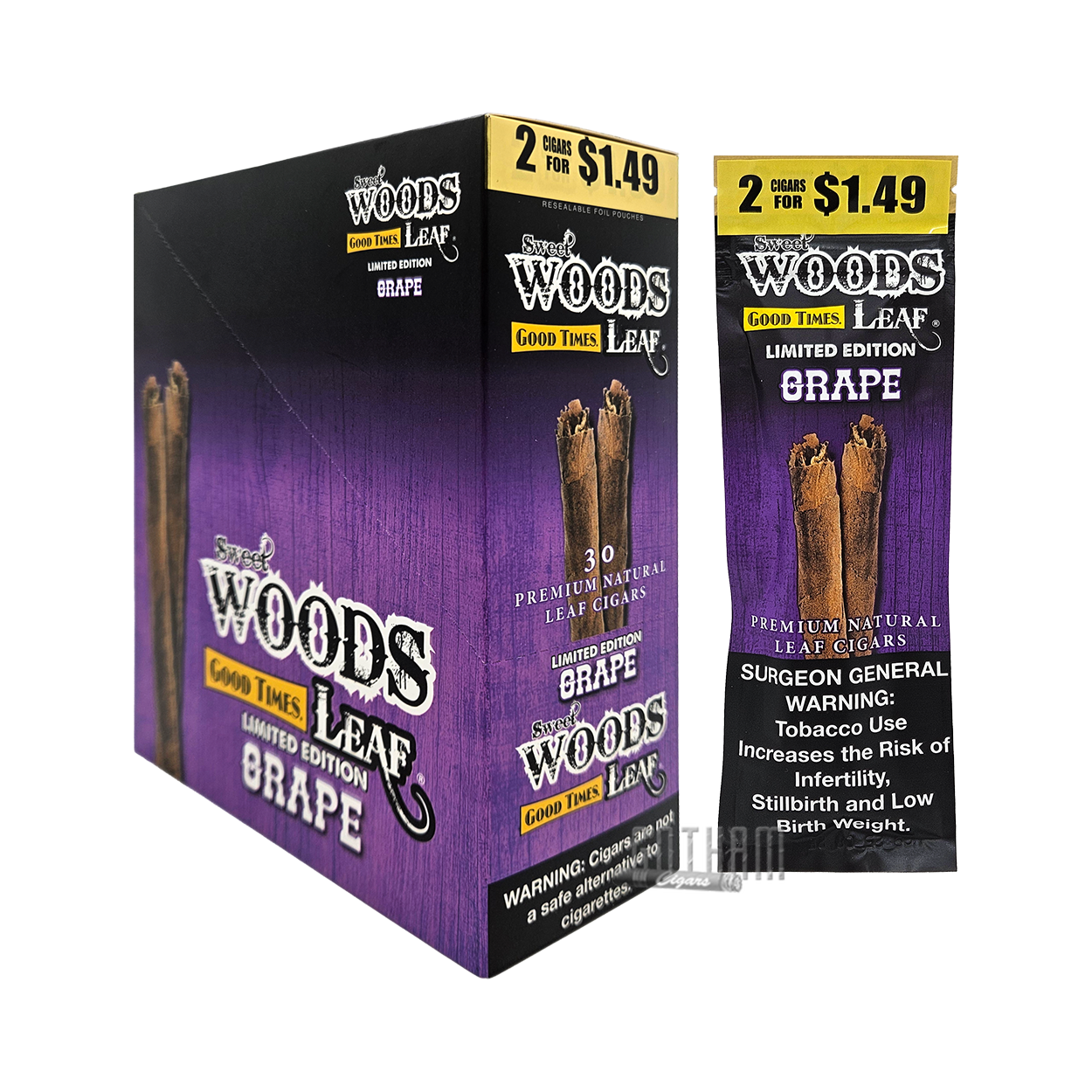 woods tobacco leaf Good Times Sweet Woods Grape