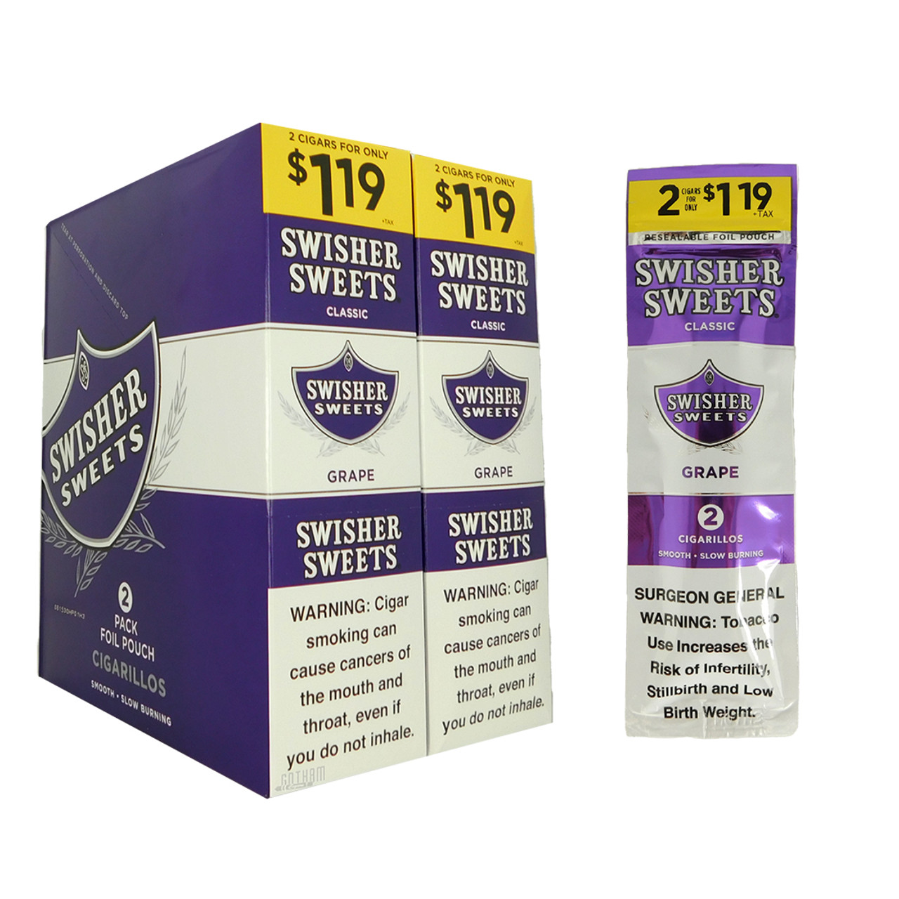 Swisher Sweets Cigarillos Grape | Gotham Cigars