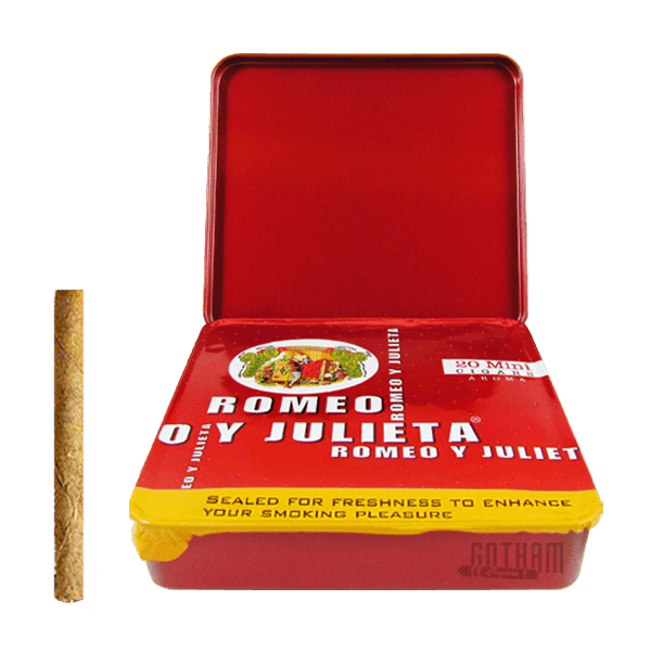 Romeo Y Julieta 1875 Mini Red Gotham Cigars Sigarilly romeo y julieta mini obladayut myagkim vkusom i priyatnym, nenavyazchivym aromatom. romeo y julieta 1875 mini red