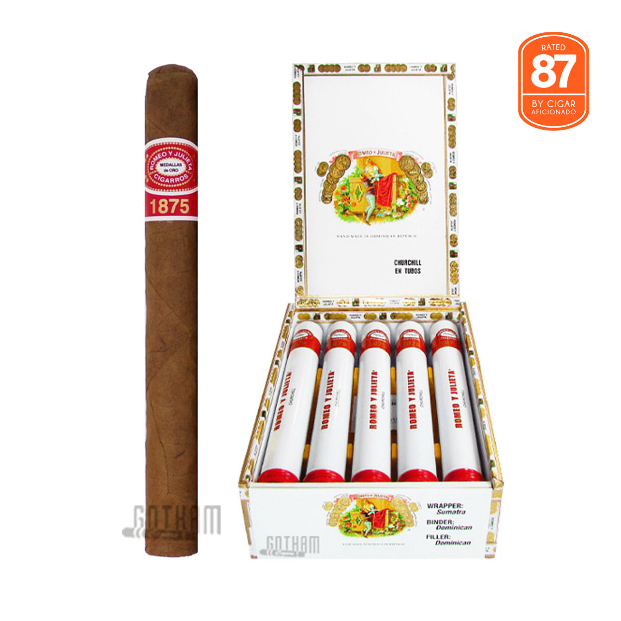 Romeo Y Julieta 1875 Churchill En Tubo Gotham Cigars