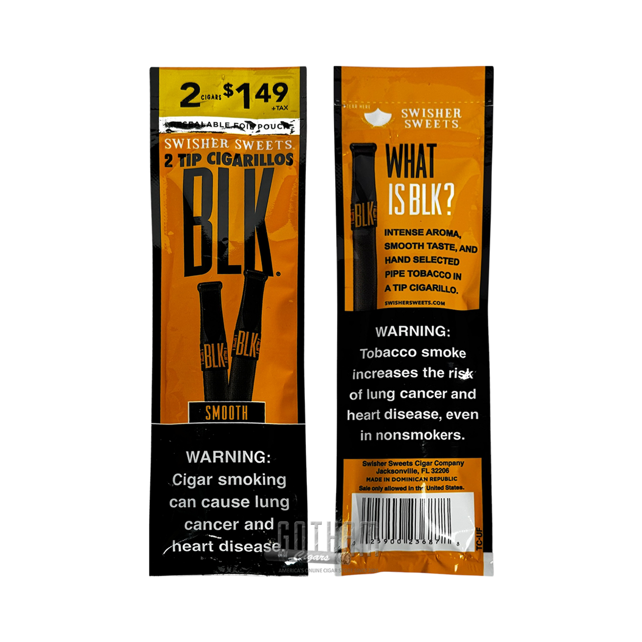 Swisher Sweets BLK Tip Cigarillos Smooth | Rich & Mellow