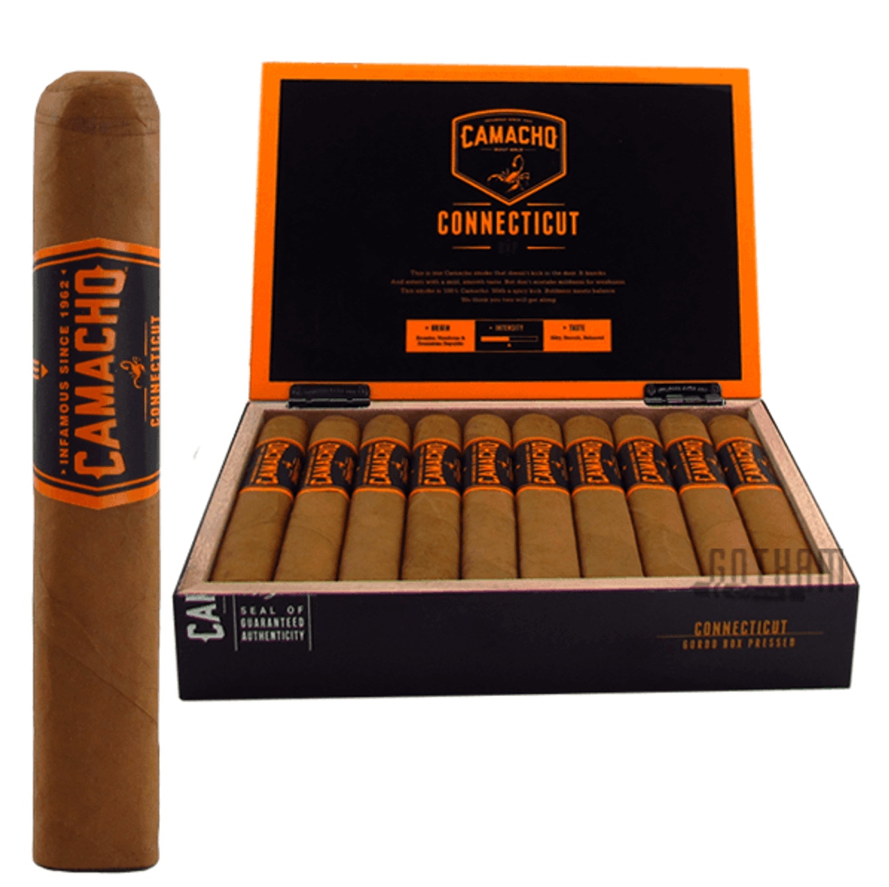  Camacho Robusto Connecticut Empty Wood Cigar Box 8.5