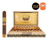 AJ Fernandez New World Dorado Robusto open box and stick