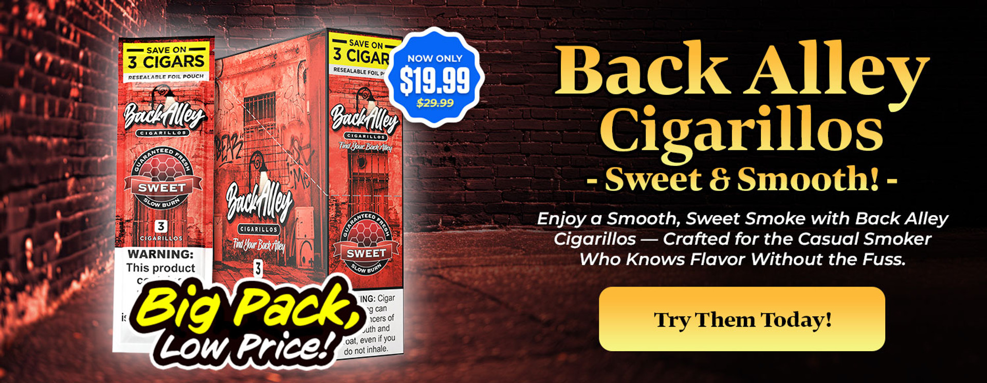 BACK ALLEY CIGARILLOS - SWEET & SMOOTH!