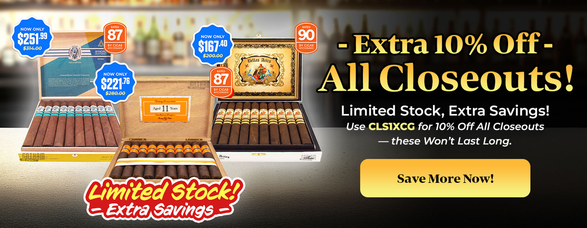 Extra 10% Off All Closeouts!