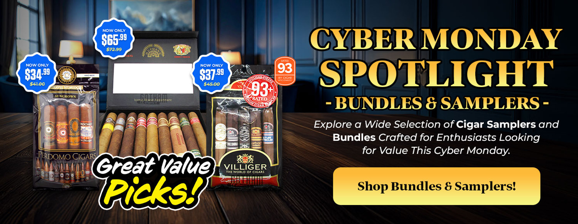 Cyber Monday Premium Cigar Bundles and Samplers